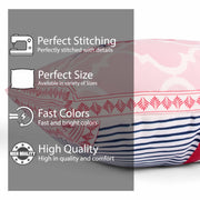 Both Side Block Print Summer Buds Cushion Cover Set of 2